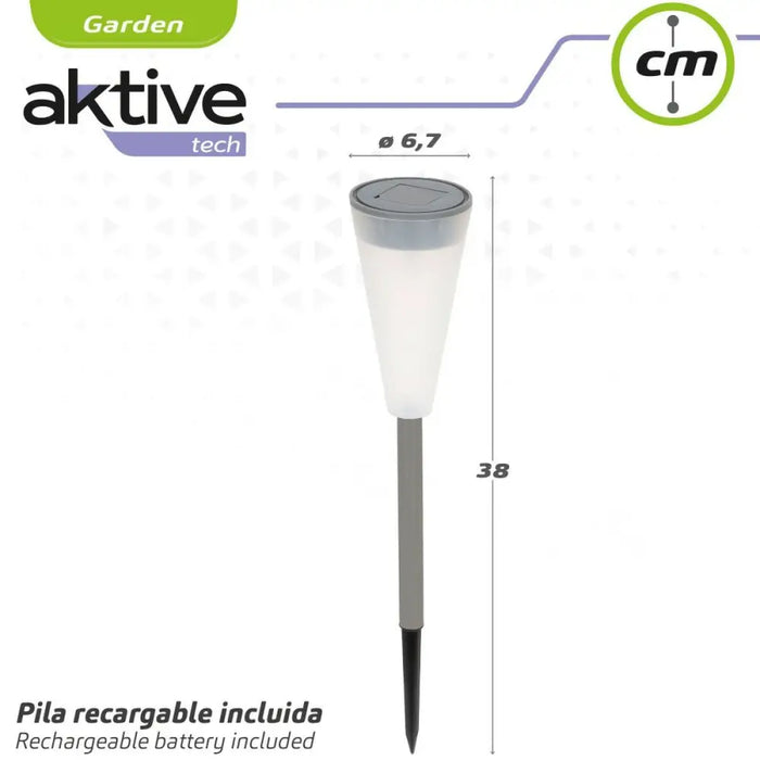 Соларен градински кол Aktive Пластмаса 6,7 x 39 x 6,7 cm