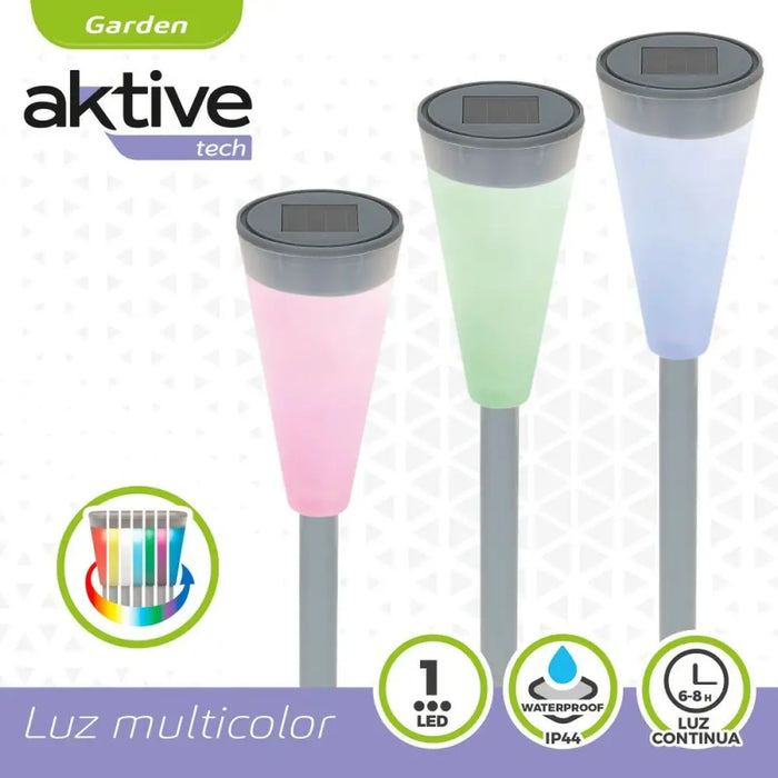 Соларен градински кол Aktive Пластмаса 6,7 x 39 x 6,7 cm