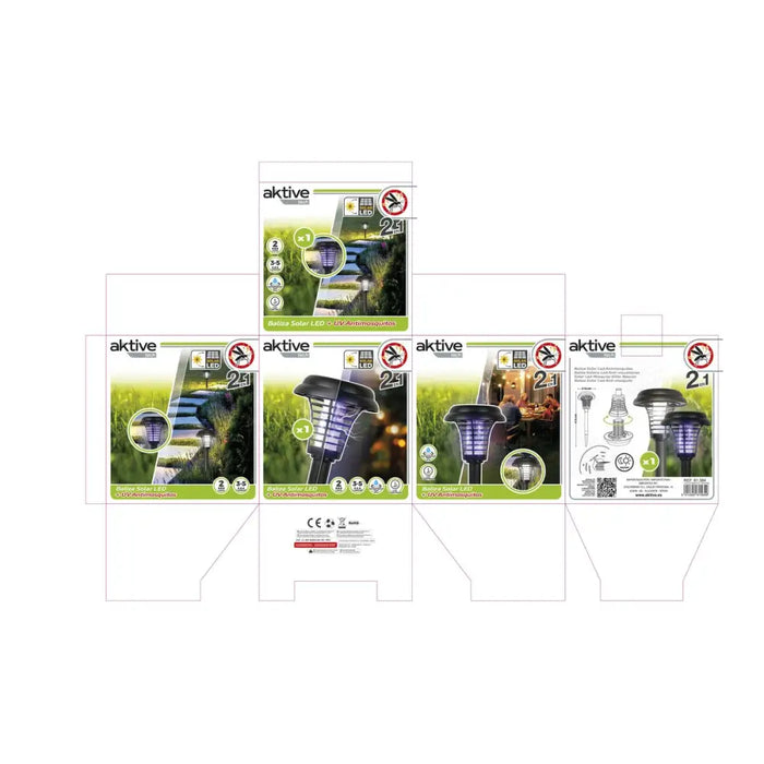 Соларен градински кол Aktive полипропилен 14 x 42 x 14 cm