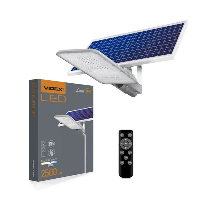 СОЛАРНА УЛИЧНА LED LAMPA LANA 30W/5K VLE-SLSO-305 VIDEX