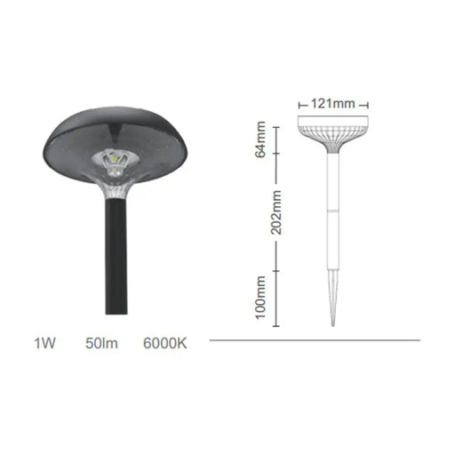 СОЛАРНО LED КОЛЧЕ 1W 6000K IP44 1.2AH VITO SOLUX-P