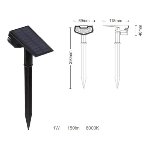 СОЛАРНО LED КОЛЧЕ НАСОЧЕНО 1W 6000K IP44 1.5AH VITO SOLUX-S