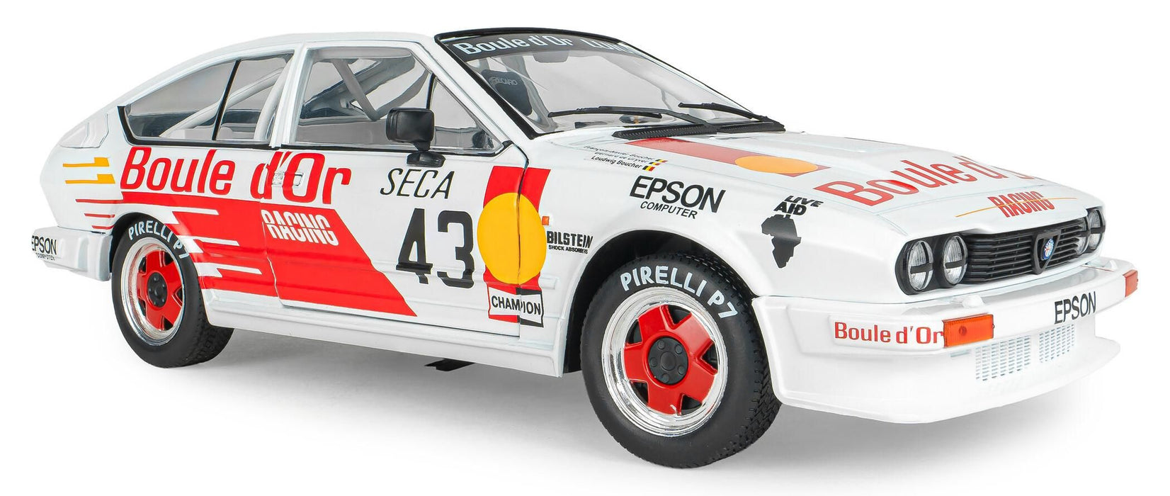 Колекционерски модел SOLIDO Състезателни: Автомобили - Alfa Romeo GTV6 #43 B.De Dryver/F-X. Boucher/L. Boucher 24H DE SPA 1985