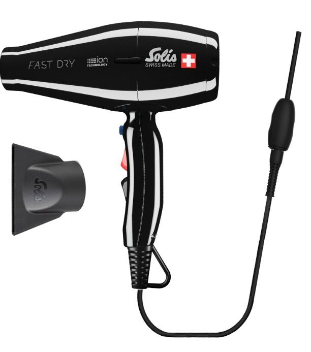 Сешоар Solis - Fast Dry 360° Ionic, 2200W, 2 степени, черен