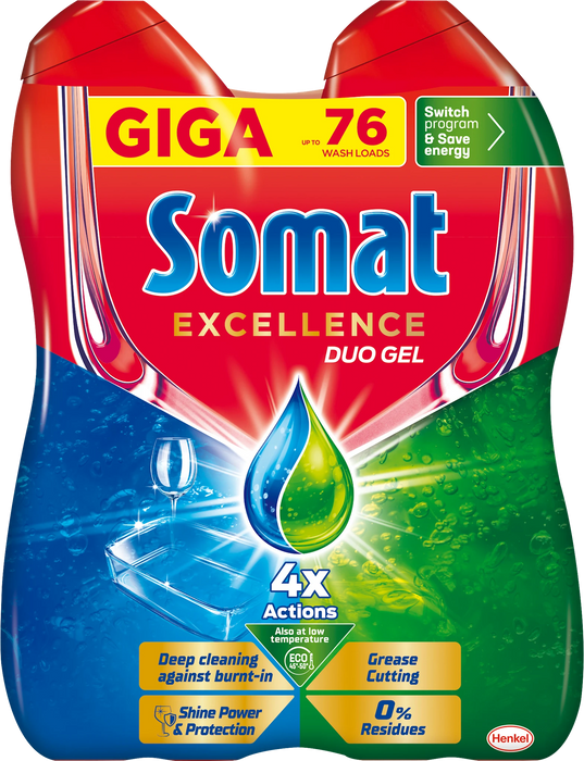 Гел за съдомиялна машина 4 x Actions (2 X 684ml), 1 368 ml