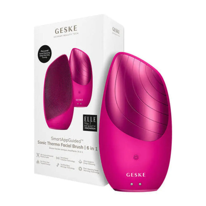 Sonic Thermo Facial Brush 6 в 1 Geske с APP (магента)