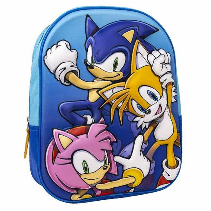 3D училищна чанта Sonic 25 x 31 x 9 cm