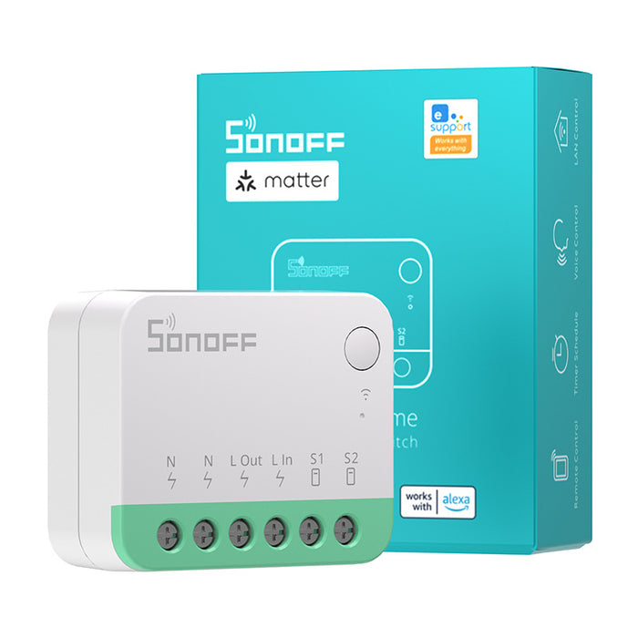 Sonoff MINIR4M Matter интелигентен WiFi мини превключвател (HomeKit, SmartThings, Домашен асистент).