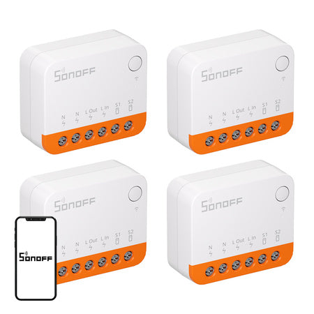 SONOFF MINIR4 (Extreme) превключвател, пакет от 4 броя