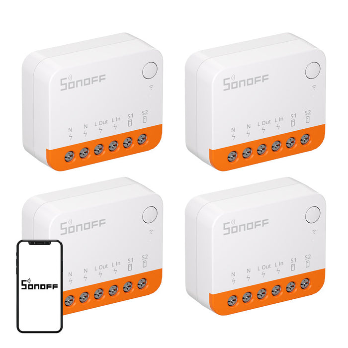 SONOFF MINIR4 (Extreme) превключвател, пакет от 4 броя