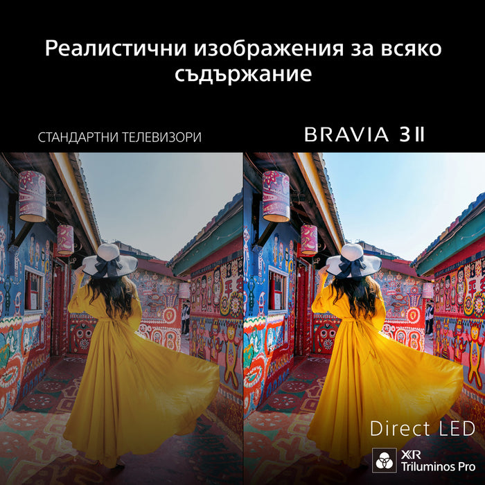 Телевизор SONY BRAVIA 3II K-65XR39 4K Ultra HD LED SMART TV, GOOGLE TV, 65.0 ", 164.0 см