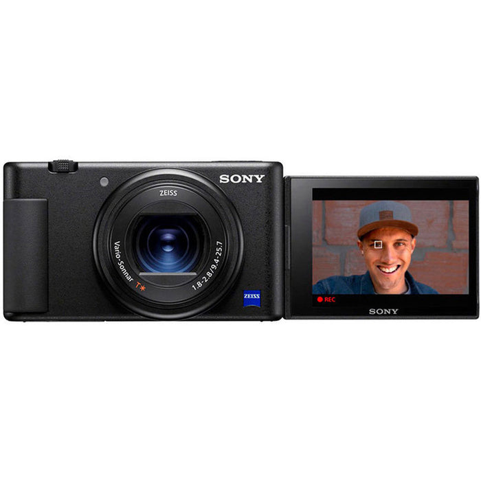 Цифров фотоапарат SONY ALPHA ZV1AB 24-70MM 20.1 MPx, ОПТИЧНО ПРИБЛИЖЕНИЕ 2.7, WI-FI, ЧЕРЕН