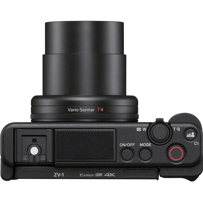 Цифров фотоапарат SONY ALPHA ZV1AB 24-70MM 20.1 MPx, ОПТИЧНО ПРИБЛИЖЕНИЕ 2.7, WI-FI, ЧЕРЕН