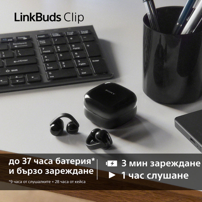 True wireless слушалки SONY LINKBUDS CLIP WFLC900G БЕЗЖИЧНА ВРЪЗКА, ЗЕЛЕН