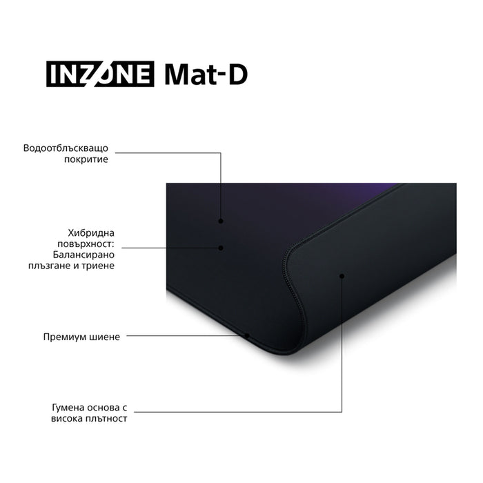Gaming Подложка за мишка 480x400x6 mm SONY INZONE Mat-D MPDD700B.WW