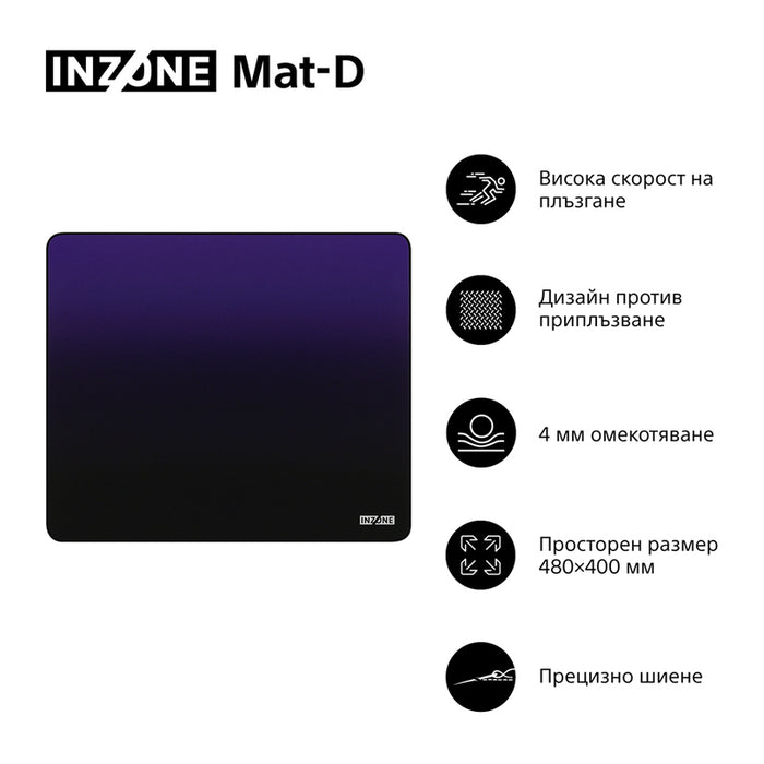 Gaming Подложка за мишка 480x400x6 mm SONY INZONE Mat-D MPDD700B.WW