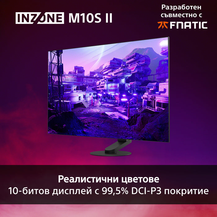 Монитор SONY INZONE M10S II SDM27Q102B 0.229 мм, 178°/178°, OLED, 26.5 ", 67.3 см, 2560x1440, 540.00 Hz, 0.02 ms, HDMI, DisplayPort, BLACK