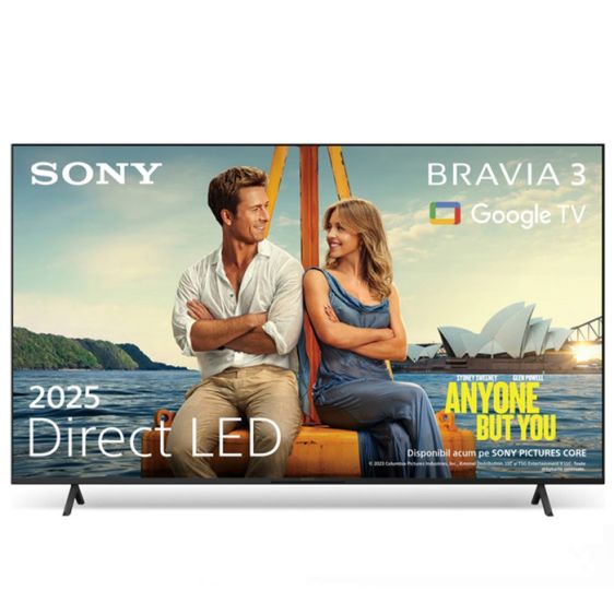 Телевизор SONY Bravia K50S39BP.CEI, 50"(126 см), 4K Ultra HD, HDR Processor X1, Smart TV (Google TV) 2025