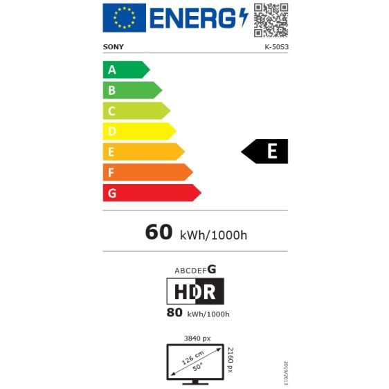Телевизор SONY Bravia K50S39BP.CEI, 50"(126 см), 4K Ultra HD, HDR Processor X1, Smart TV (Google TV) 2025