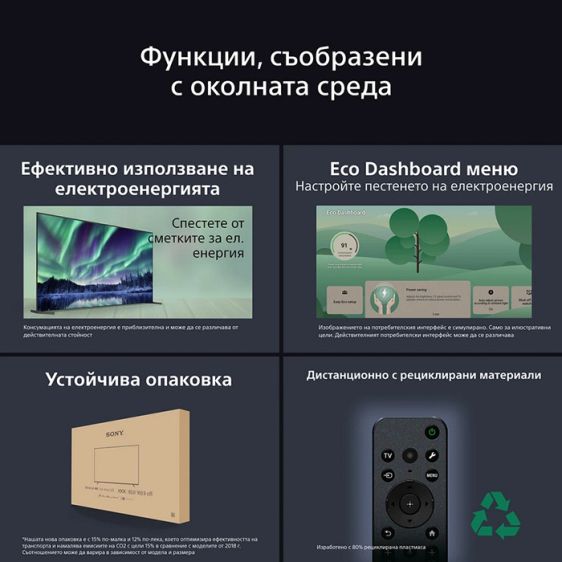 Телевизор SONY Bravia K55XR8M25BP, 55"(139 см), QD-OLED, 4K Ultra HD, Smart TV (Google TV) 2025