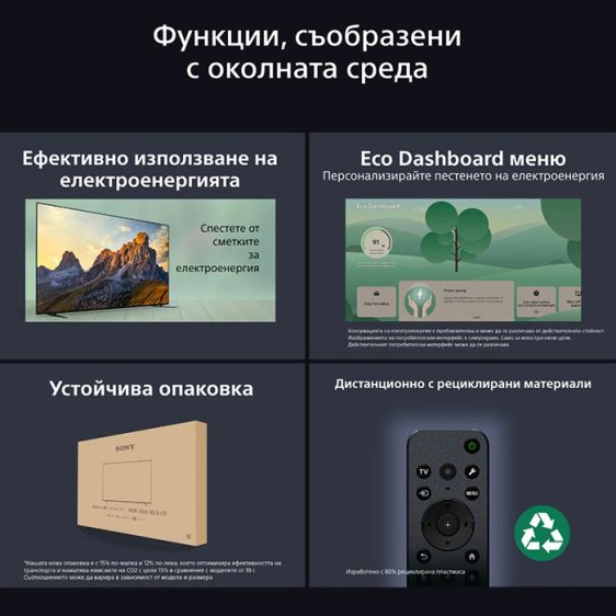Телевизор SONY BRAVIA 5 K85XR55BP, 85"(215 см), 4K Ultra HD Mini LED, Smart TV
