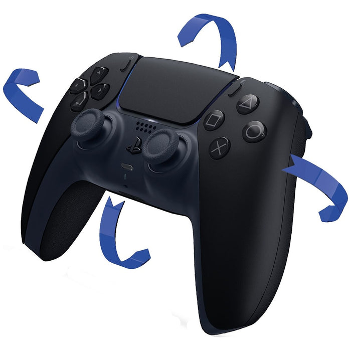 Безжичен контролер Sony PlayStation PS5 DualSense, черен, с USB кабел