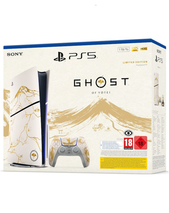 Конзола Sony PlayStation 5 - Ghost of Yotei Gold Limited Edition Bundle (моделна група - slim)