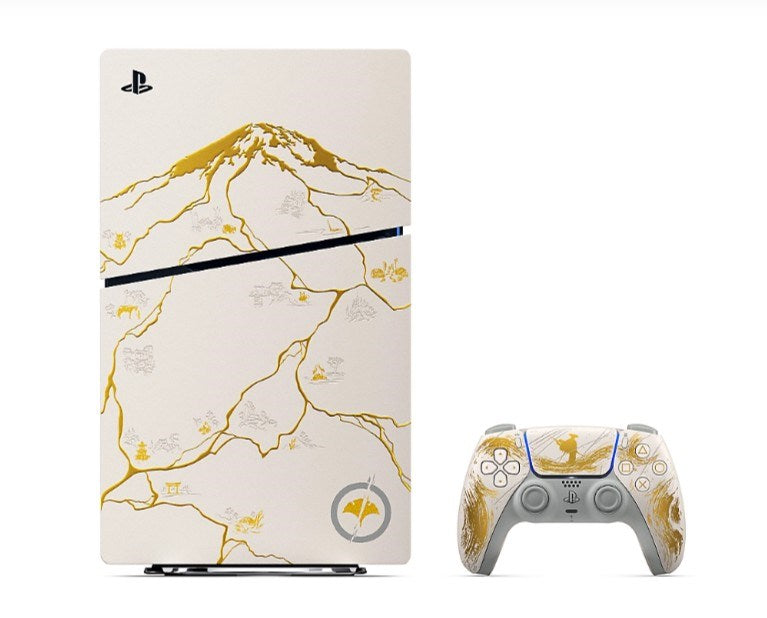 Конзола Sony PlayStation 5 - Ghost of Yotei Gold Limited Edition Bundle (моделна група - slim)