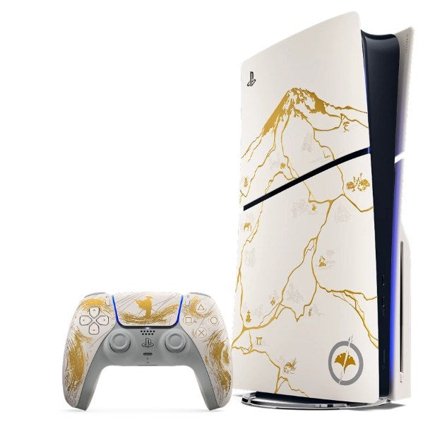 Конзола Sony PlayStation 5 - Ghost of Yotei Gold Limited Edition Bundle (моделна група - slim)