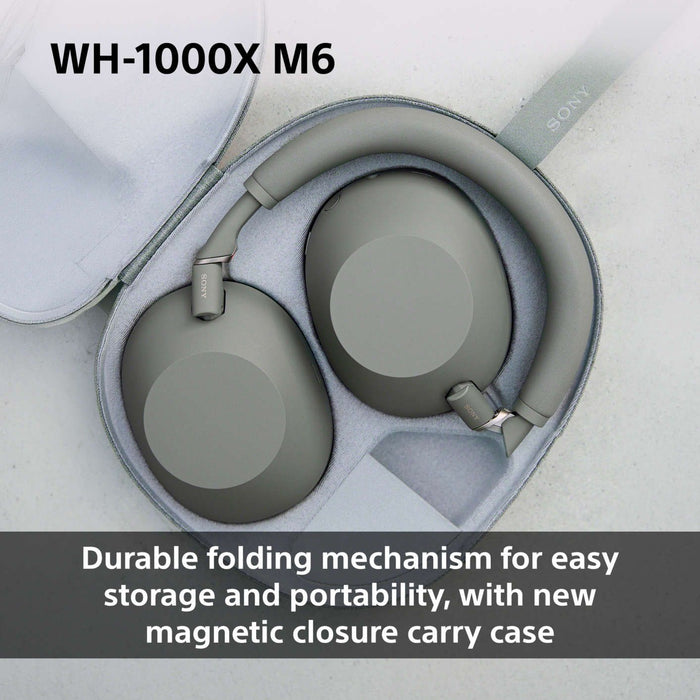 Безжични слушалки Sony - WH-1000XM6, ANC, зелени