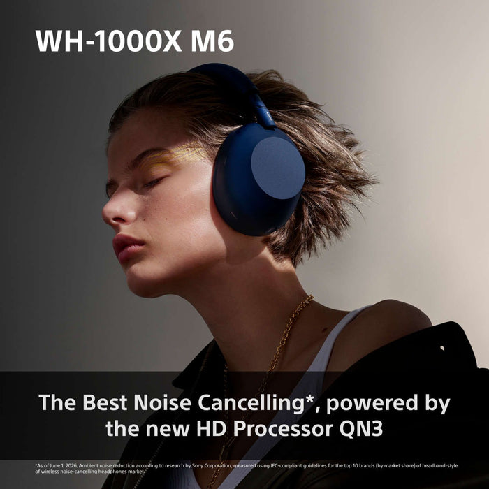 Безжични слушалки Sony - WH-1000XM6, ANC, зелени