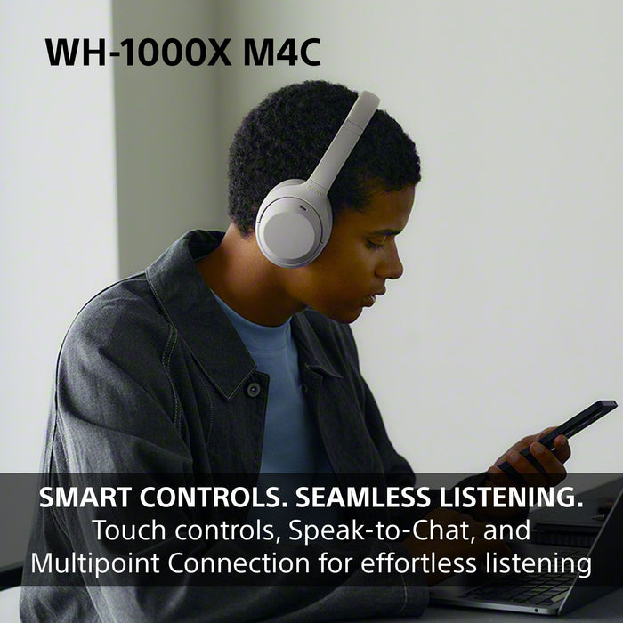 Безжични слушалки Sony - WH-1000XM4C, черни