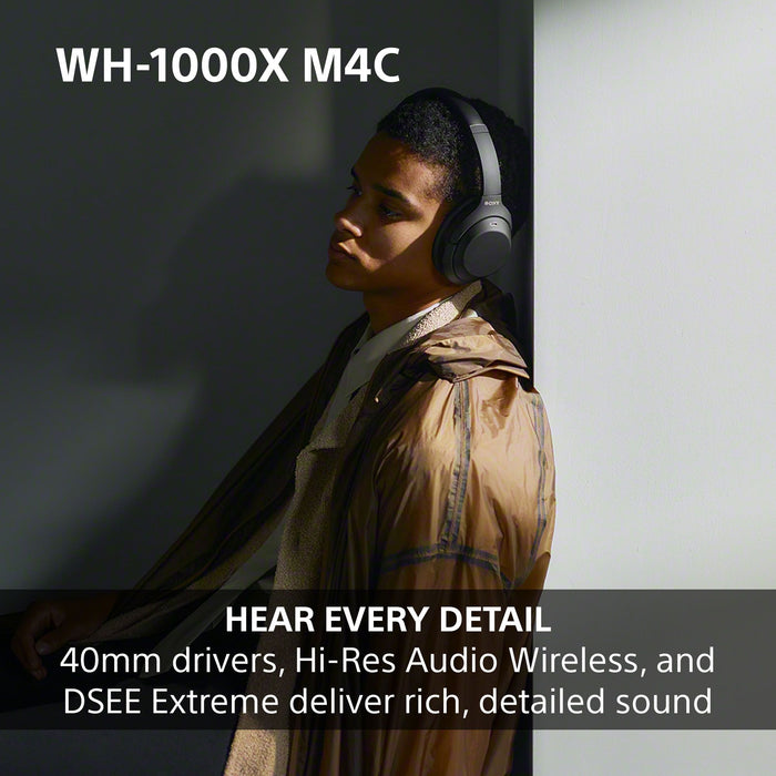 Безжични слушалки Sony - WH-1000XM4C, черни