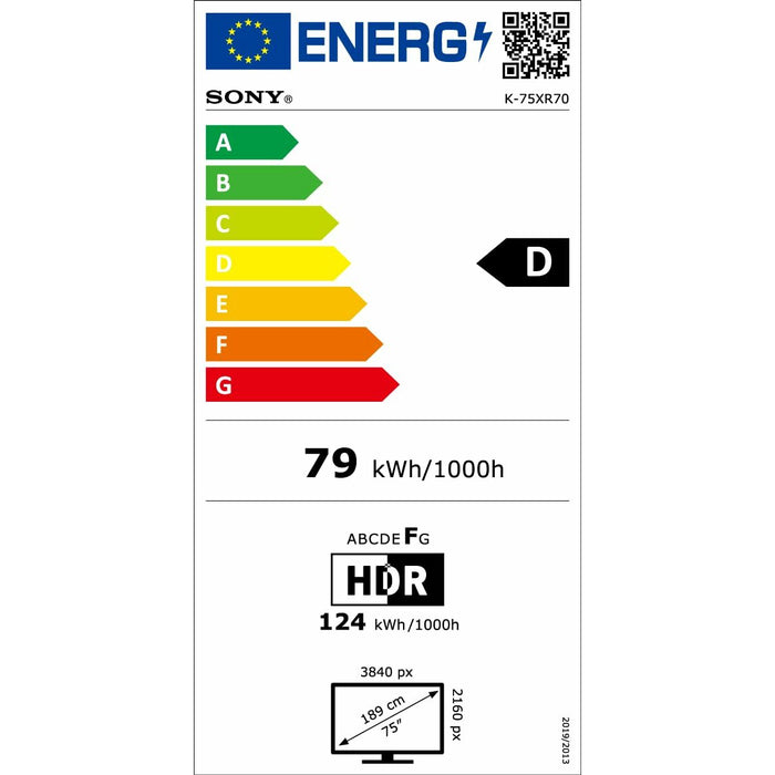 Смарт телевизор Sony K75XR70 4K Ultra HD 75" LED HDR