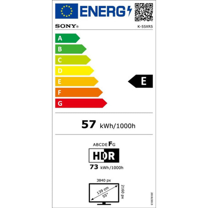 Смарт телевизор Sony K55XR55B 55" 4K Ultra HD ULED HDR HDR10+ WiFi Miracast DVB-T2 Google Assistant
