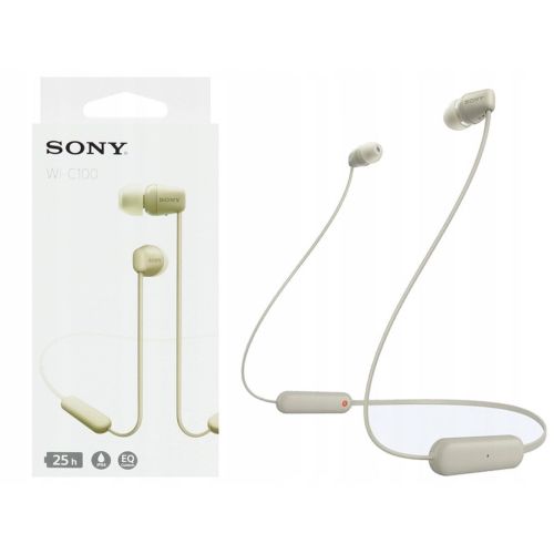 Headphones, Sony Headset WI-C100, taupe