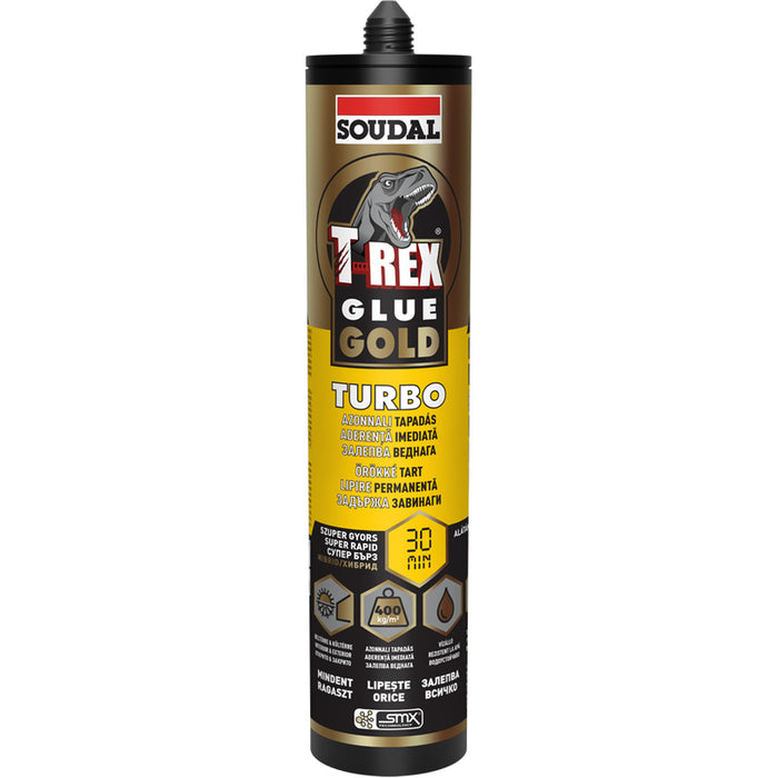 ПОЛИМЕРНО ХИБРИДНО ЛЕПИЛО SOUDAL T-REX GOLD TURBO