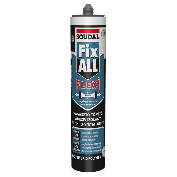 ЛЕПИЛО УПЛЪТНИТЕЛ FIX ALL FLEXY ЧЕРЕН 290 G SOUDAL