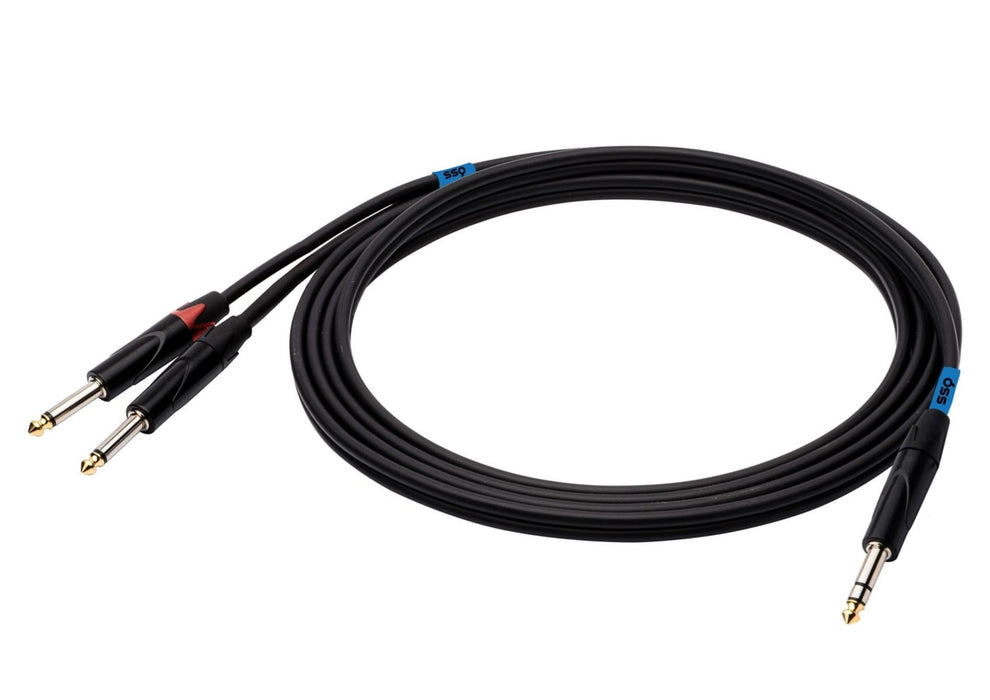 SSQ JSJM2 SS-1453 Кабел Жак Стерео - 2x Жак Моно 2 м Черен