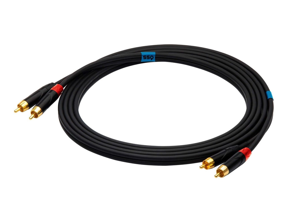 SSQ RCARCA2 SS-1432 Кабел 2x RCA - 2x RCA 2 м Черен