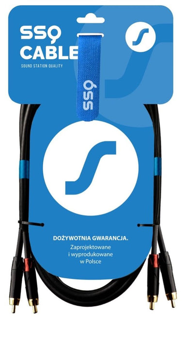 SSQ RCARCA2 SS-1432 Кабел 2x RCA - 2x RCA 2 м Черен