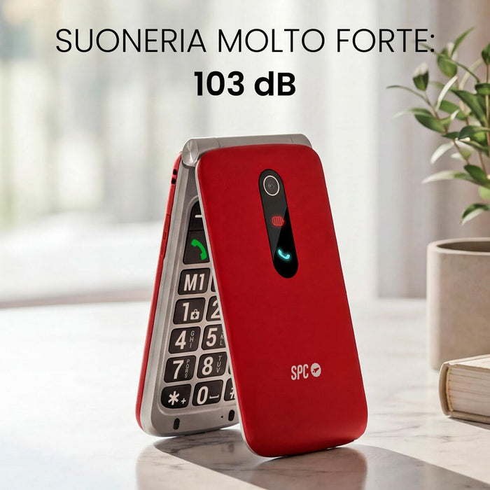 Мобилен телефон за по-възрастни хора SPC 2339R Червен 128 GB