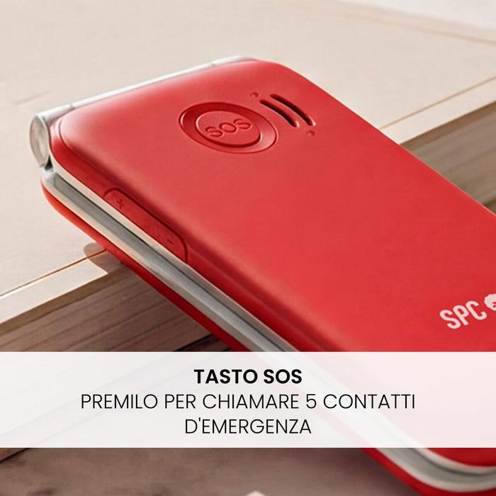 Мобилен телефон за по-възрастни хора SPC 2339R Червен 128 GB