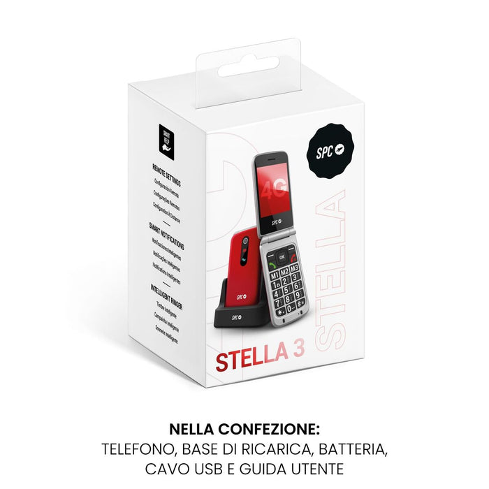 Мобилен телефон за по-възрастни хора SPC 2339R Червен 128 GB