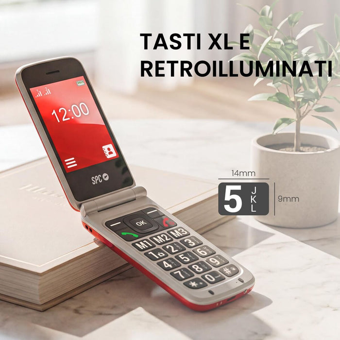 Мобилен телефон за по-възрастни хора SPC 2339R Червен 128 GB