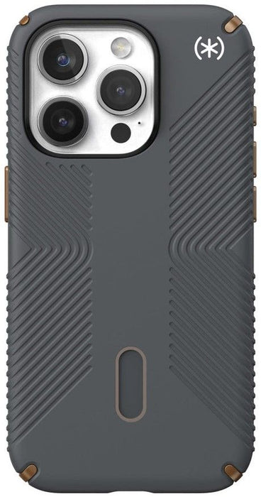 Калъф Speck - Presidio 2 Grip, iPhone 15 Pro, MagSafe ClickLock, сив