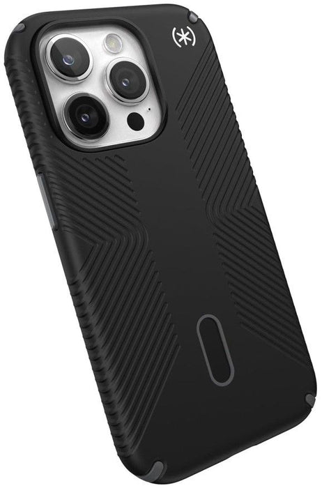 Калъф Speck - Presidio 2 Grip, iPhone 15 Pro, MagSafe ClickLock, черен