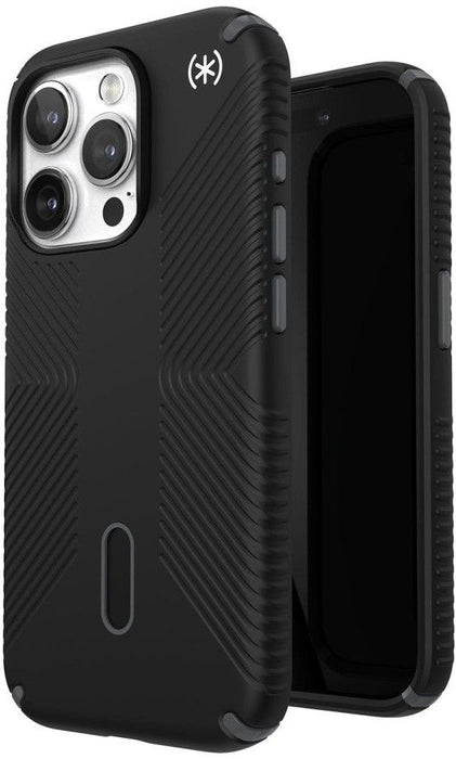 Калъф Speck - Presidio 2 Grip, iPhone 15 Pro, MagSafe ClickLock, черен