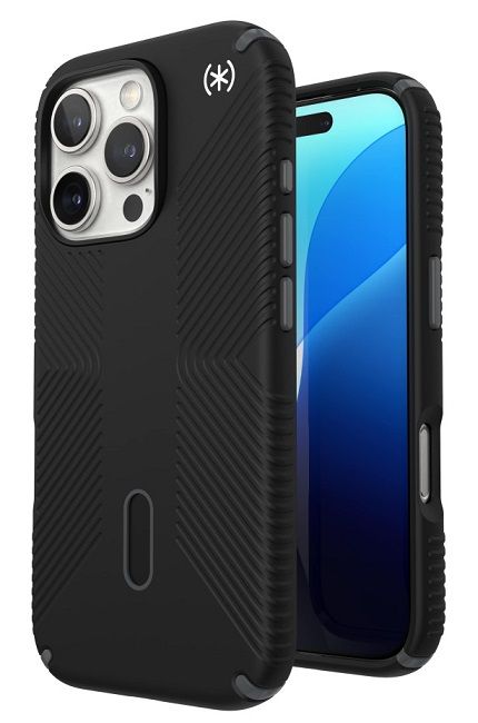 Калъф Speck - Presidio2 Grip, iPhone 16 Pro, MagSafe, черен