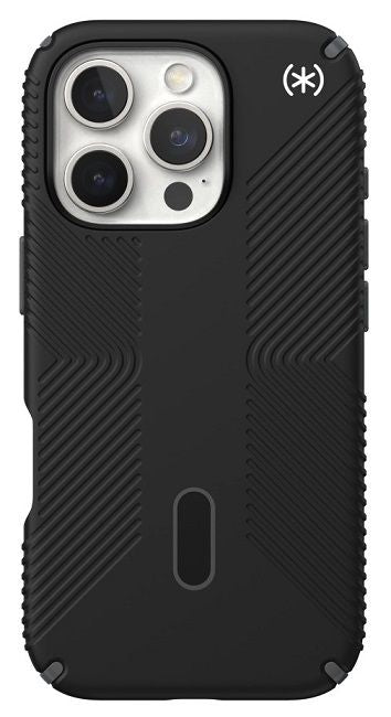 Калъф Speck - Presidio2 Grip, iPhone 16 Pro, MagSafe, черен